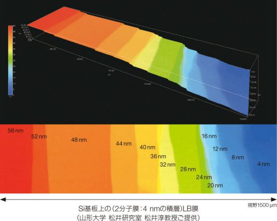 Si基板上の（2分子膜：4nmの積層）LB膜（山形大学 松井研究室 松井淳教授ご提供）