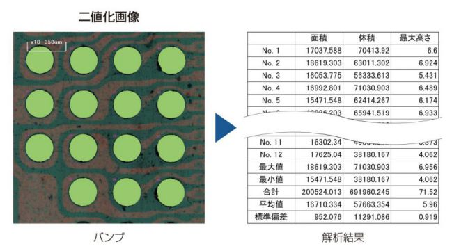 バンプ 解析結果